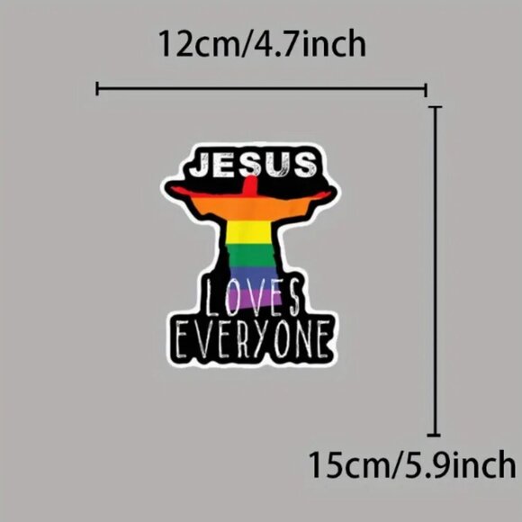 Jesus Loves Everyone Vinyl Sticker NWT - Picture 2 of 3
